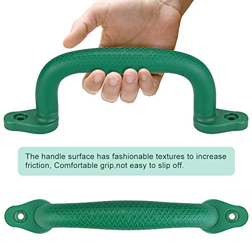 Dolibest Set of 8 Safety Playground Handles, Swing Set Kids Safety Hand Grips for Playset, Climbing Frame, Play House, Climbing Frame, Play House Handles (Green) - color: Green-8pcs
