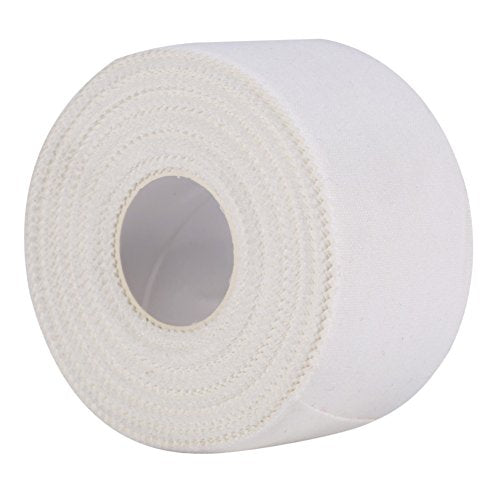 White Athletic Sports Tape, Sports Tape for Ankle, Wrist, & Injury Taping, Very Strong Easy Tear No Sticky Tape for Athlete & Trainers, 1.5in X 32.8ft