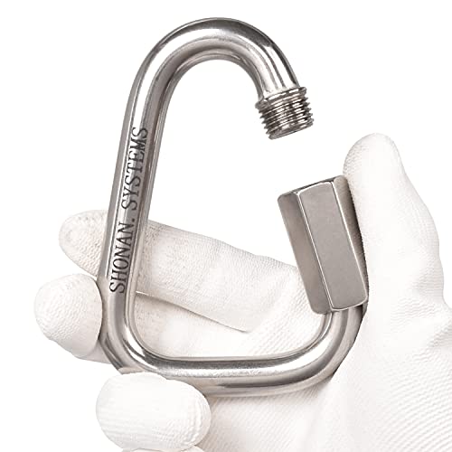 SHONAN Delta Quick Link Large Stainless Steel 4.1 Inch Triangle Chain Links Heavy Duty Triangle Carabiners Marine Grade, 1 Pack, 2517 Lbs Capacity - size: 4.14 Inch, 1 Pack(Marine Grade)