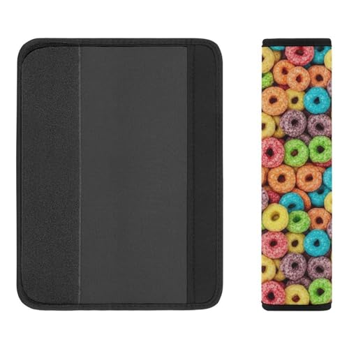 2PCS Breathable Car Seat Belt Pad for Elderly Support, Stroller Pushchair High Chair, Food Fruit Hoops Cereal Seat Belt Cushion, Anti-Slip Pad - color: Pattern 967