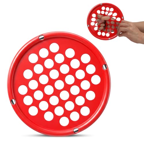Hand Exercise Web, Finger Exerciser & Hand Strengthening | Latex Free, 7 Inch Portable, Physical Therapy Rehab, Hand & Finger Strengthener, Desk Office Travel - color: Red