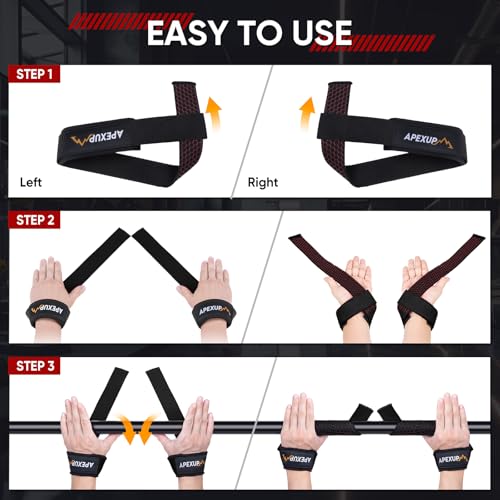 Weight Lifting Straps for Weightlifting, Lifting Wrist Straps Gym, Deadlift Strap, Anti Slip Silicone Weightlifting Strap Men Women Powerlifting, Strength Training - color: Black, size: 1 Pair
