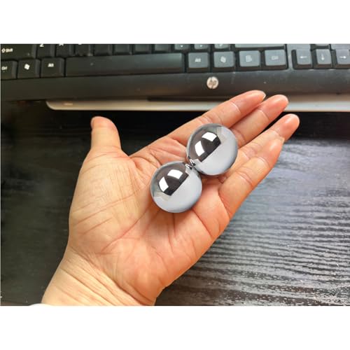 Stainless Steel Baoding Balls Set, 1.2 Inches Chinese Health Balls, Metal Stress Relief Hand Massage Balls No Chime for Hand Exercise, Hands Therapy - size: Small-1.2"