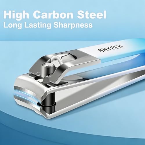 Manicure Set, 10 pcs High-Carbon Steel Nail Clippers Set, Portable Mini Manicure and Pedicure Kit, Travel Grooming Nail Kit with Leather Bag for Men and Women - color: Blue