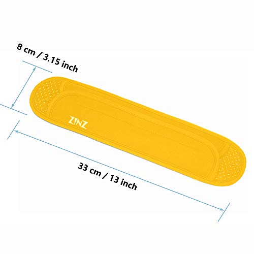 ZINZ Ultra Thick & Breathable Universal Shoulder Pad Cushion for Bag - Long & Comfort - color: Yellow