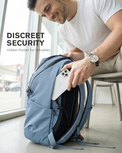Tolaccea Daypack Backpacks Carry On 30L, Travel Backpack with Waterproof Zippers, Flight Approved Hand Luggage Casual Backpack for Men Women, Durable Bag for Work Business College, Fits 15.6" Laptop - color: Sky Mist