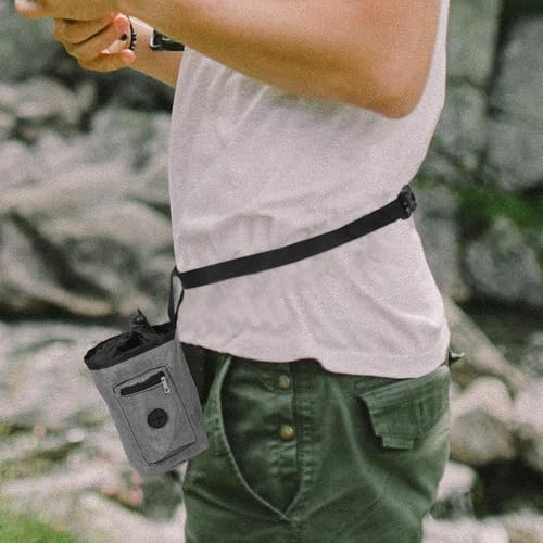Hemobllo Anti-Slip Oxford Cloth Climbing Chalk Bag with Zippered Pocket and Secure Closure Gymnastics and Rock Climbing Chalk Bucket with Portable Waist Pouch for Outdoor Training