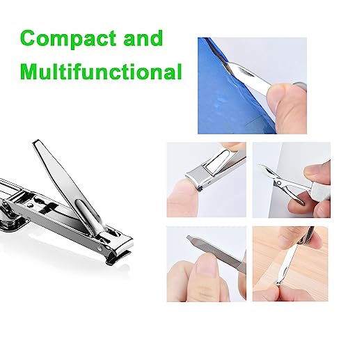 5 in1 Multi Tool Nail Clippers,Keychain,Scissors,Nail Files,Portable Nail Clippers,Stainless Steel Foldable Nail Cutter,Mini Multi Purpose Pocket Nail Clippers,Travel,Hiking,Camping