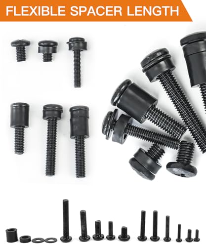 Universal TV Mounting Hardware Screw Kit Set with Box | M4 M5 M6 M8 Screws and Washers Spacers, Replacement Screws for TV VESA Mounting, Fits Most TV / Monitor up to 80 inch