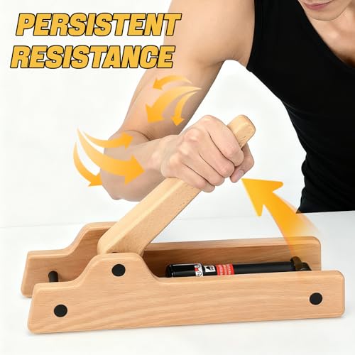 tonchean Workout Armwrestling Training Equipment | with adjustable hydraulic resistance (levels 1-12), portable, for home, gym, office