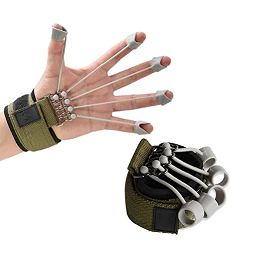 Finger Exerciser - Finger and Hand Extensor Trainer Exerciser with Resistance Band Stretcher Strengthener Finger Flexion Extension Training Strengthener