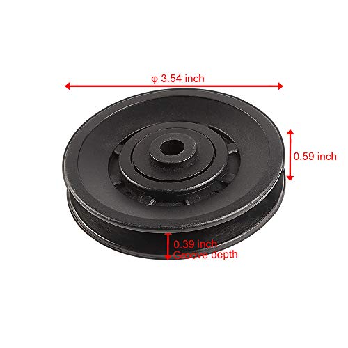 90mm Universal Bearing Pulley Wheel for Cable Machine Gym Equipment Part Garage Door (6 PCS) - color: 90mm-6 PCS-P