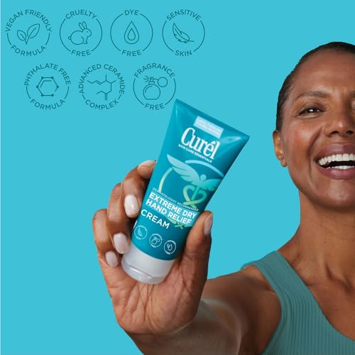 Curel Extreme Dry Hand Relief, Dermatologist Recommended, Long-Lasting Cream For Dry Hands, Paraben Free, Fragrance-Free Hand Lotion, 3 Oz, Pack of 3 | Extreme Relief Hand Lotion, Long-Lasting Moisturizer, Skin Care Essential, Fragrance-Free, Travel Size