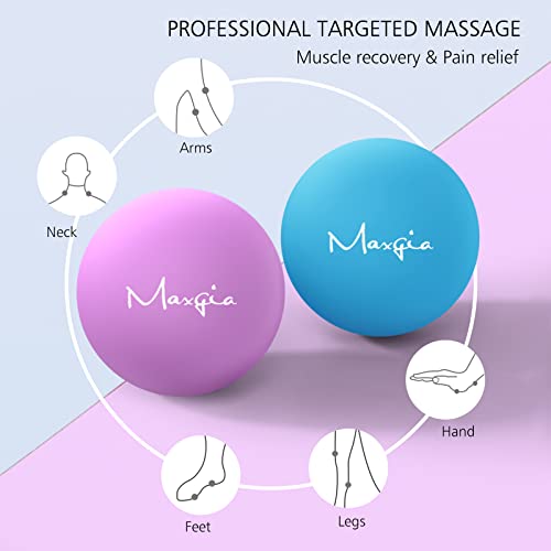 2" Mini Massage Ball, 5 Speeds Vibrating Massage Roller Ball for Palm, Hand, Foot, Leg, Neck, Back, Trigger Point Muscle Therapy Ball for Myofascial Release, Plantar Fasciitis, Purple - color: Purple