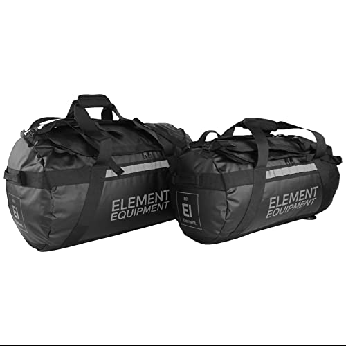 Element Equipment Trailhead Duffel Bag Shoulder Straps Waterproof Black/Grey Medium - color: Black/Grey, size: Medium 51 Liters