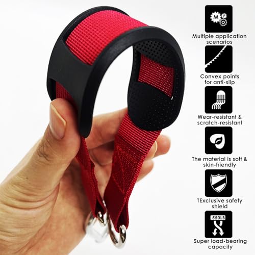 Hanging Straps Kit for Gymnastic Rings (2-Pack), Pull-Up Bar & Tree Swings, Gym & Travel–Anti-Slip Sling Saver Sleeves + Anti-Slip Locking Carabiners (Black) - color: Black