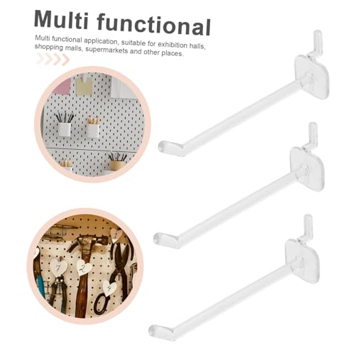 GLEAVI 50pcs Hook Display Board Plastic Pegboard Hooks for Hanging Tools Peg Board Accessories Garage Wall Organizer - size: 10.30X3.50X2.30CM
