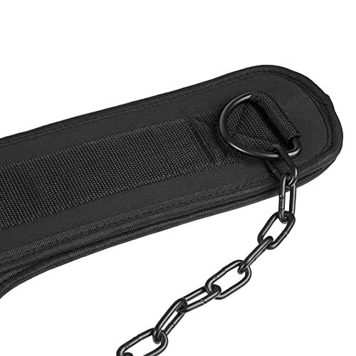 Neoprene Double Layer Universal Dip Belt | Made with 15mm Thick Universal Dip Belt with Heavy-Duty Steel Chain for Men and Women