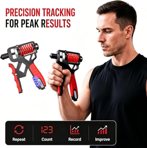 Ergonomic Adjustable H-Grip Hand Trainer, Forearm Strengthener with Counter and Non-Slip Handles, Grip Strength Trainer, Forearm Exerciser, Forearm Strengthener with Counter, Can Strengthen - color: Mix 2Pcs