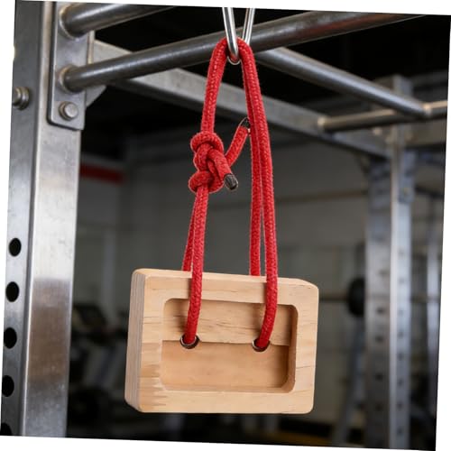 SHERCHPRY 2 Pieces Wooden Rock Climbing Fingerboard Hangboard Portable Grip Strength Trainer for Indoor and Outdoor Climbing Support