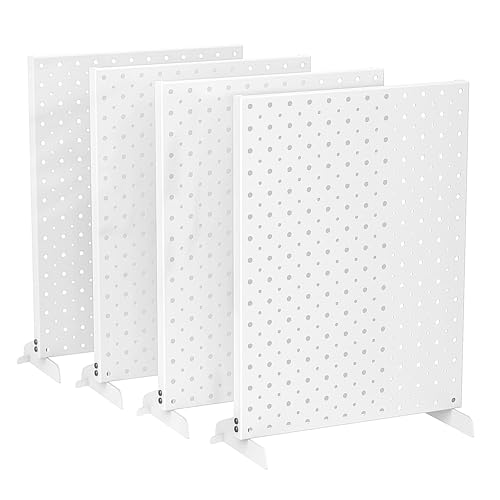 EVERHANGER Metal Pegboard Display Stand, Freestanding Tabletop Pegboard Display for Craft Shows & Fairs, 12"X16", 4pcs White - color: White, size: 4pack 12"X16"