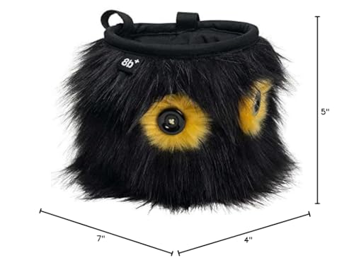8BPLUS Chalk Bag for Rock Climbing and Bouldering, Chalk Pouch incl Belt & Biner – Cute Funny Character Design, Wide Opening, Gear with Personality, Gift for Climbers - style: ALEX