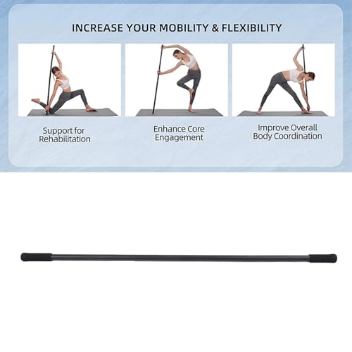 5 ft Yoga Stick, Balance Strengthen Body Detachable Design for Muscle Training, Morning Stretch, Lower Back Release, Joint Ache Relief, Shoulder Yoga Stick, Postural Promotion Tool