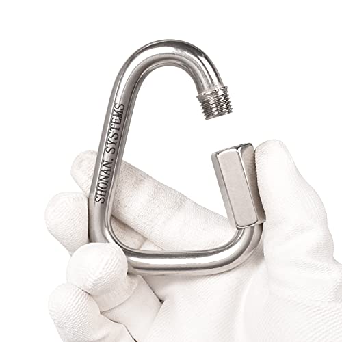SHONAN Delta Quick Link, Large Stainless Steel 3.5 Inch Triangle Quick Links Heavy Duty Triangle Carabiners Marine Grade, 1 Pack, 2300 Lbs Capacity - size: 3.5 Inch, 1 Pack(Marine Grade)