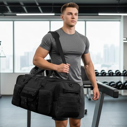 132L Extra Large Duffle Bag, Heavy Duty Sports Equipment Travel Duffel Bag | Perfect for Soccer Baseball Basketball Hockey Football Team Coaches & More - color: Black