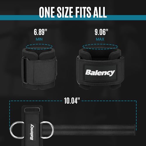 Weight Lifting Straps With D Rings, Balency Padded Lifting Wrist Straps | Non-Slip Gym Straps for Deadlift, Powerlifting, Cable Machine Workout, Lifting Strap for Gym Strength Training