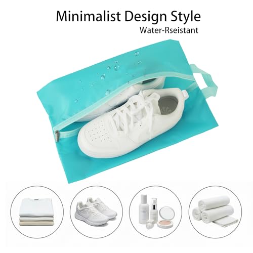 6pcs Portable Shoe Organizer, Travel Pouches with Zipper, Golf Shoe Bags, Clothes Bags, Soccer Cleats Bag Shoe Pouch for Gym, Waterproof, Odor-Resistant (Blue) | Golf Shoe Bags, Clothes Bags, Soccer Cleats Bag Shoe Pouch for Gym, Waterproof, Odor-Resistan