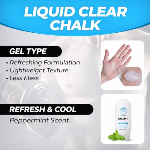 GRIPT Liquid Chalk Hand Grip Gym Pole Dance Weightlifting Rock Climbing Bouldering Gymnastics Crossfit Mess Less Sweat Resistant Long Lasting Professional Gel Chalk 100ml - color: Hand Chalk - Pole dance, Aerial Yoga