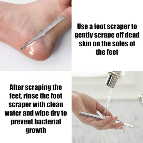 2-Pack Stainless Steel Foot Files and Callus Removers for Men Women - Foot Care Tools for Hard Skin Removal ﻿