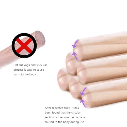 ljhnba Correct Postures Exercise Stick Wood Training Mobility Fitness Poles Flexibility Enhancer Open Shoulder Flexibility Enhancer