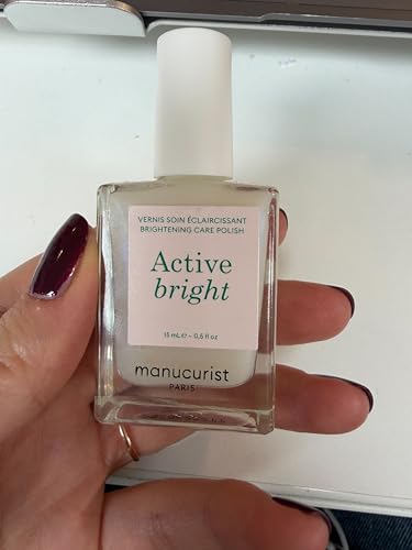 Manucurist Active Icons Duo Bright & Plump Nail Polish Set | Nail Care Duo with Active Bright and Active Plump - Helps Brighten Nails for a Natural-Looking Glow - No Lamp, Vegan - color: Active Bright, Active Plump