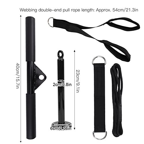 Exercise Pulley System 9Pcs Set | High - Strength Nylon Rope & Quiet Cable Pulley | DIY Loading Pin for Triceps Training / Pull Down / Home Gym | Portable Strength Equipment