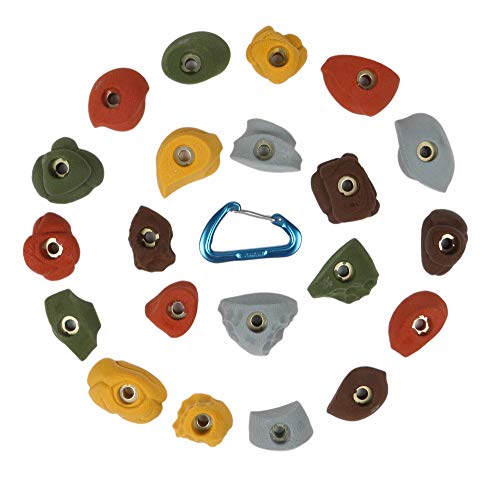 Atomik Climbing 21 Small Classic Footholds Bolt-On in Assorted Earth Tones