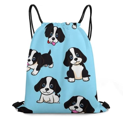 Drawstring Backpack Gym Sackpack Lightweight Waterproof String Bag for Sports Travel Yoga Beach Swimming, Men Women Unisex, Cute Boston Terrier Bags - color: Picture (25)