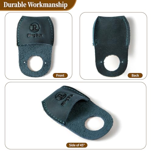 Thumb Guard Wood Carving Tools, Leather Finger Protector, Handmade Carpenter Working Carving Kit Accessories, Blue - color: Blue