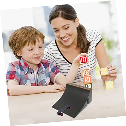 Abaodam Fingerboard Ramp 2 Pcs Finger Skate Park Kit with Fingerboard Obstacles Skateboard Park Part for Kids Training Finger Coordination Desk .51 X 5.11 X 4.52 in
