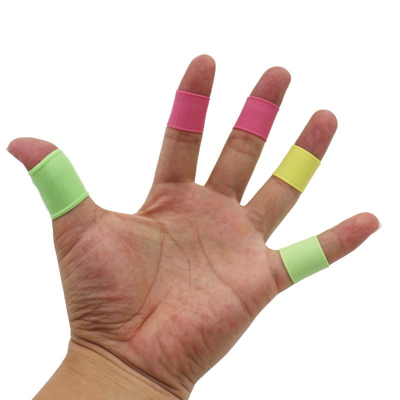 8Pcs Golf Finger Sleeves Silicone Articulations Protector Sports Fingers Band for Swing Controls and Comfort Sports Band