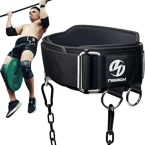 2-in-1 Weightlifting Belt & Dip Belt with 41 IN Steel Chain, Double-Layer Design, Powerlifting Gym Belt for Pull Up, Squat, Deadlifts & Added Weight Training, Unisex for Men & Women - size: Small