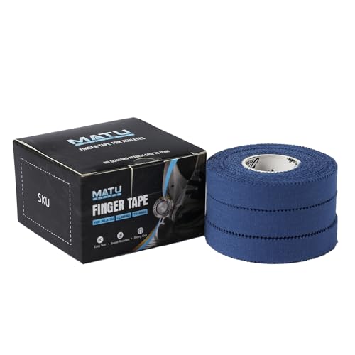 Jiu Jitsu Tape - Strong Athletic Finger Tape, 1/2" x 32.8' - Protect Fingers and Toes in MMA, Judo, Wrestling, Martial Arts, Rock Climbing - color: C: Blue