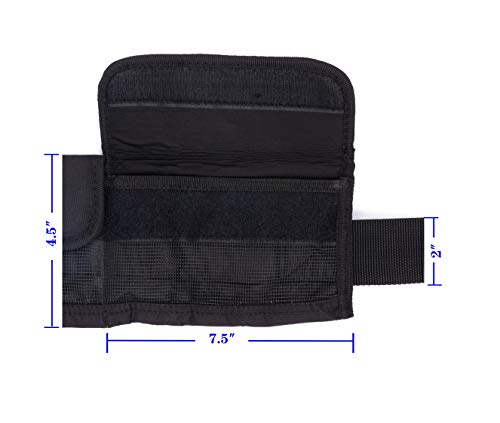 4 Neoprene Pocket Scuba Weight Belt，Spear Fishing Nylon-fit for Waist 32" to 52" - Quick-Release Buckle - color: Black