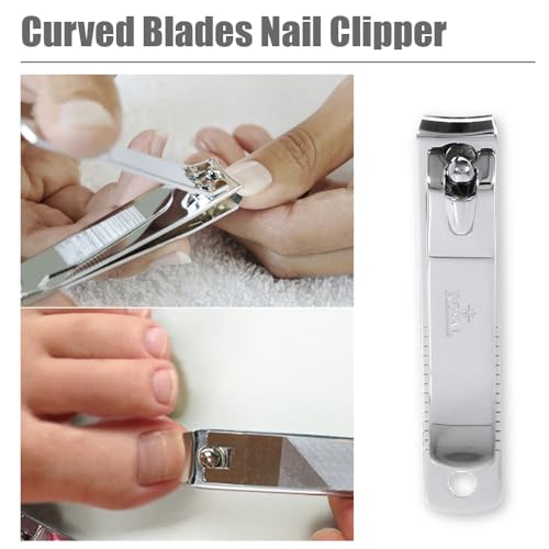 ROYAL [Made in Korea] Nose Hair Trimmer for Men Set, Birdie Set, with Nail Clippers and Tweezers, Manual, Battery-Free, Waterproof, Painless with Twelve Dual-Edged Blades, Patented Mechanism RET-4 - color: Silver Set