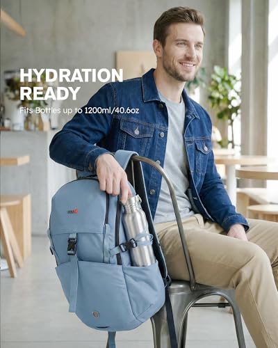 Tolaccea Daypack Backpacks Carry On 30L, Travel Backpack with Waterproof Zippers, Flight Approved Hand Luggage Casual Backpack for Men Women, Durable Bag for Work Business College, Fits 15.6" Laptop - color: Sky Mist