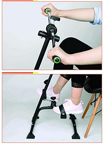 Pedal Exerciser Bike Hand Arm Leg and Knee Peddler Adjustable Fitness Equipment for Seniors, Elderly Home Pedal Exercise Bike for Total Body, with Gift Box - color: Classic Model
