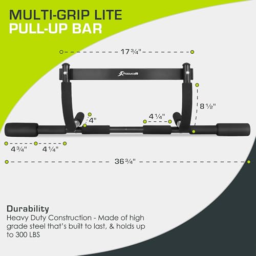 ProsourceFit Pull Up Bar for Multi Use Fitness & Home Gym Exercise - style: Multi Grip Light