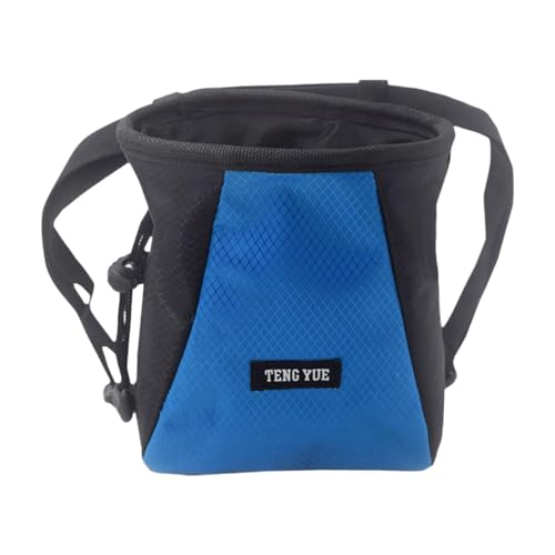 harayaa Chalk Bag Lightweight Adjustable Drawstring Pouch Non Slip Climbing Storage Resistant PVC Cloth Reusable Organizer Suitable for Bouldering - color: Black