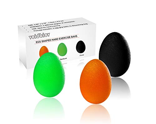 Hand Squeeze Stress Balls Set with Carry Bag 3 Resistance, Finger Wrist Arthritis Therapy Rehab Exerciser, Carpal Tunnel, Stroke Rehabilitation Equipment - color: Orange/Green/Black, size: Large